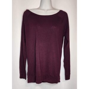 Womes Size XS Victoria Secret Pink Undershirt Workout‎ Top Maroon Sheer